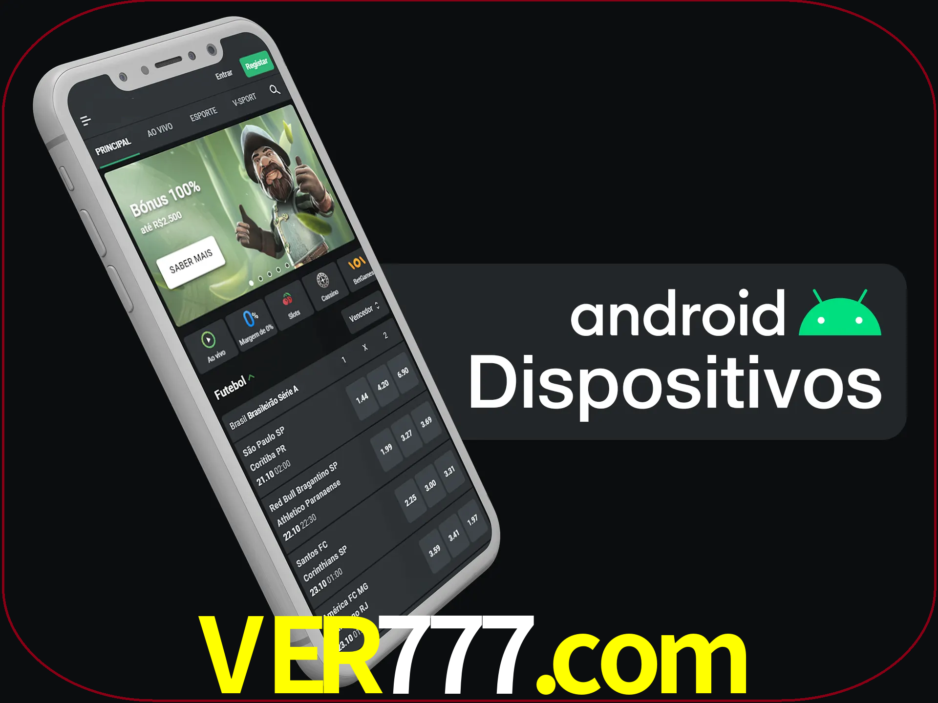 O aplicativo suporta a maioria de todos os dispositivos Android.