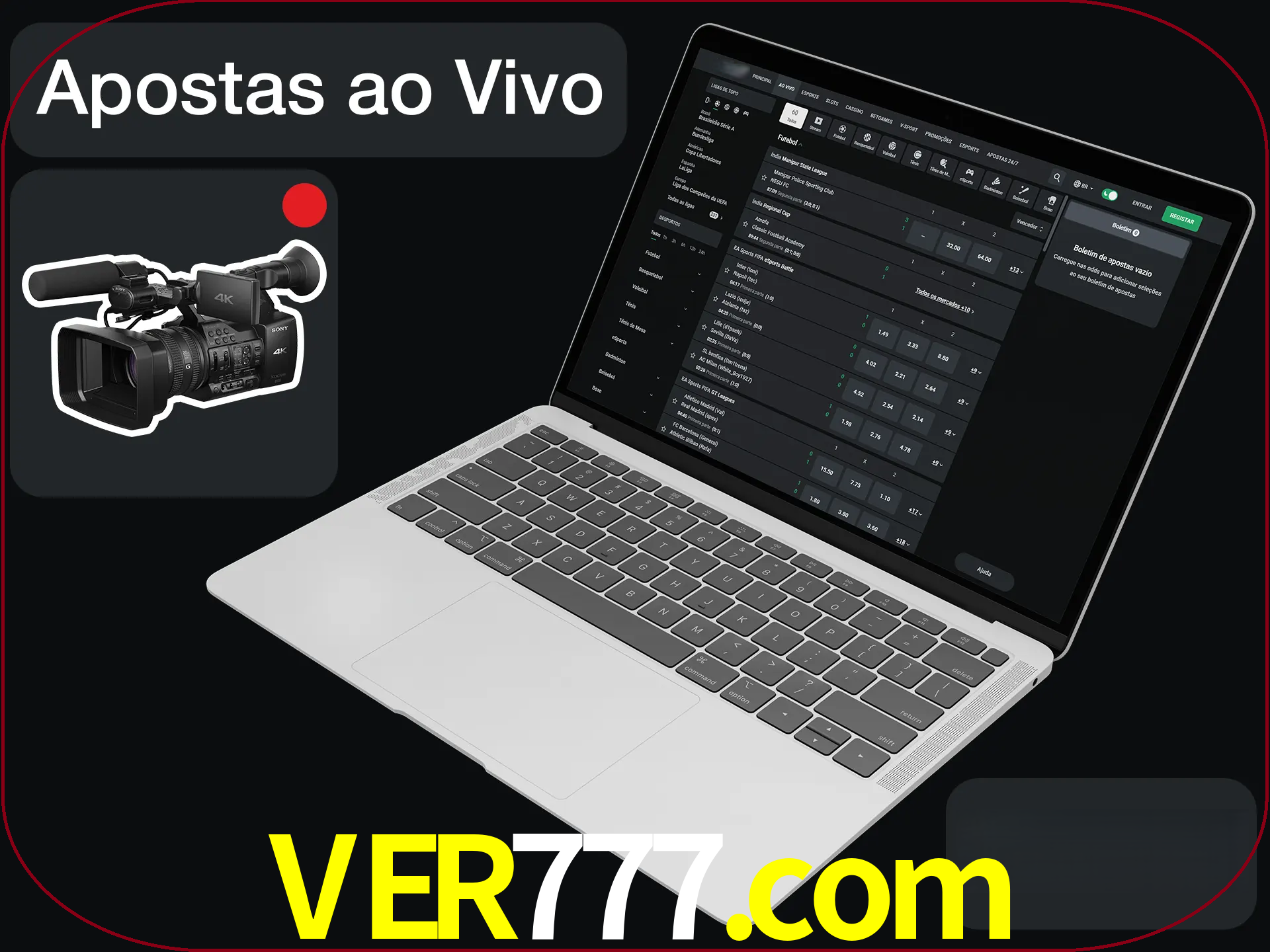 Aposte em formato ao vivo em nosso site.