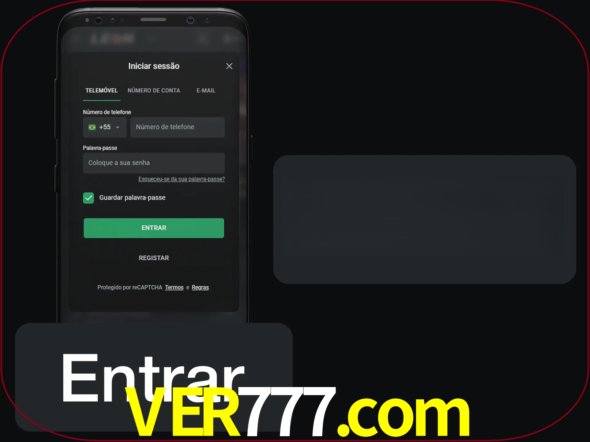 Faça o login para começar a apostar e jogar no cassino.