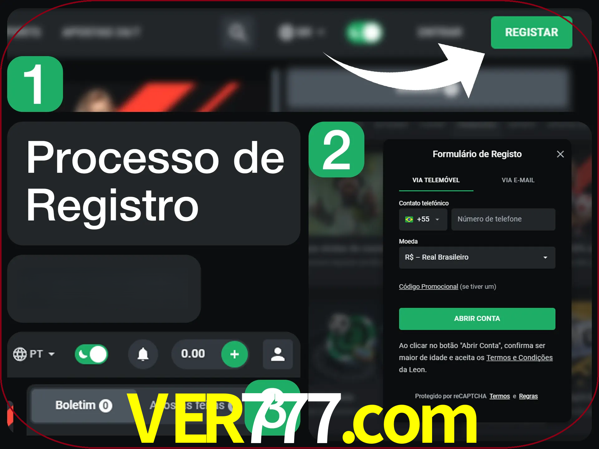 O processo de registro na LeonBet é simples.